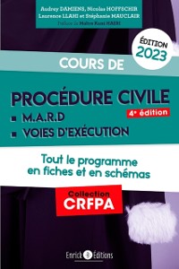 Cover Cours de procédure civile 2023