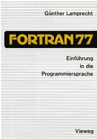 Cover Einführung in die Programmiersprache FORTRAN 77