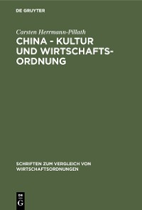 Cover China - Kultur und Wirtschaftsordnung