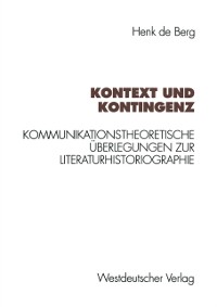 Cover Kontext und Kontingenz