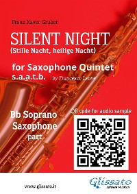Cover Bb Soprano Sax part of "Silent Night" for Saxophone Quintet
