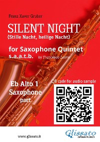 Cover Eb Sax Alto 1 part of "Silent Night" for Saxophone Quintet