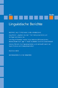 Cover Linguistische Berichte Heft 271