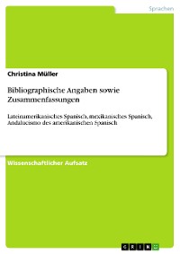 Cover Bibliographische Angaben sowie Zusammenfassungen