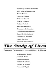 Cover The Study of Lives
