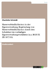 Cover Masseverbindlichkeiten in der Eigenverwaltung. Begründung von Masseverbindlichkeiten durch den Schuldner im vorläufigen Eigenverwaltungsverfahren (u.a. BGH IX ZR 167/16)