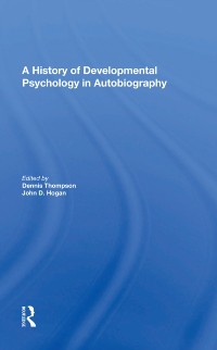 Cover History Of Developmental Psychology In Autobiography