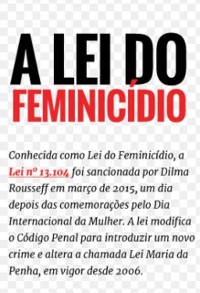 Cover Lei do Feminicídio