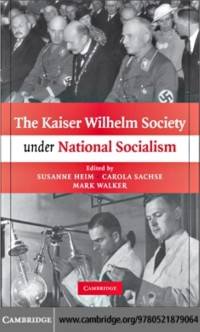 Cover Kaiser Wilhelm Society under National Socialism