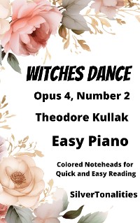 Cover Witches Dance Opus 4 Number 2 Easy Piano Sheet Music with Colored Notation