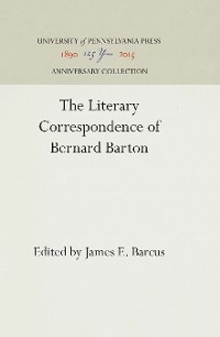 Cover The Literary Correspondence of Bernard Barton