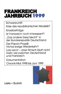 Cover Frankreich-Jahrbuch 1999