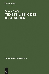 Cover Textstilistik des Deutschen