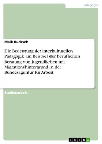 Cover Die Bedeutung der interkulturellen Pädagogik am Beispiel der beruflichen Beratung von Jugendlichen mit Migrationshintergrund in der Bundesagentur für Arbeit