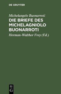 Cover Die Briefe des Michelagniolo Buonarroti