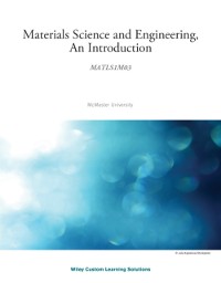 Cover Materials Science and Engineering: An Introduction, 10e E-Text for McMaster University (WCS CAN)