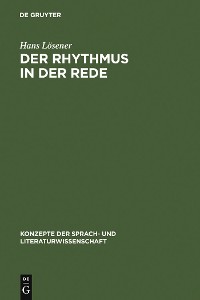 Cover Der Rhythmus in der Rede