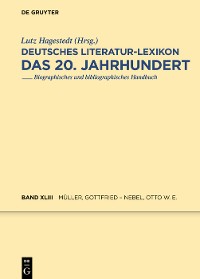 Cover Müller, Gottfried – Nebel, Otto Wilhelm Ernst