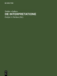 Cover De interpretatione