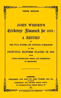 Cover Wisden Cricketers'' Almanack 1873