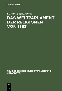 Cover Das Weltparlament der Religionen von 1893