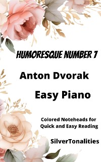 Cover Humoresque Number 7 Easy Piano Sheet Music with Colored Notation