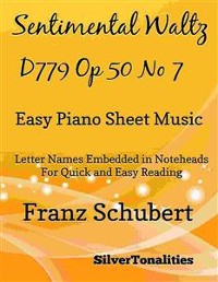 Cover Sentimental Waltz Opus 50 Number 7 Easy Piano Sheet Music