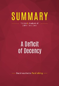 Cover Summary: A Deficit of Decency