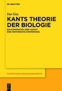 Cover Kants Theorie der Biologie
