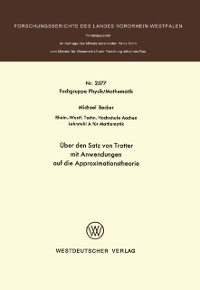 Cover Über den Satz von Trotter mit Anwendungen auf die Approximationstheorie