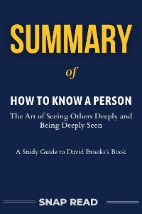 Cover Summary of How to Know a Person