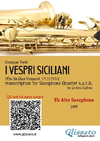 Cover Eb Alto Sax part of "I Vespri Siciliani" for Saxophone Quartet