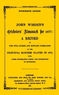 Cover Wisden Cricketers'' Almanack 1877