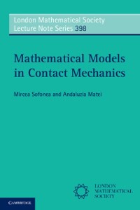 Cover Mathematical Models in Contact Mechanics