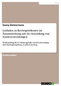 Cover Leitfaden zu Rechtsproblemen im Zusammenhang mit der Auszahlung von Sonderzuwendungen