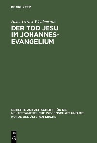 Cover Der Tod Jesu im Johannesevangelium