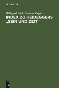 Cover Index zu Heideggers "Sein und Zeit"