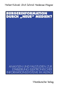 Cover Bürgerinformation durch „neue“ Medien?