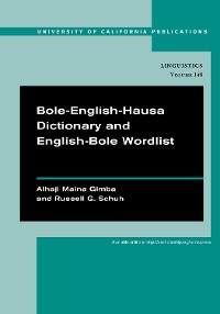 Cover Bole-English-Hausa Dictionary and English-Bole Wordlist
