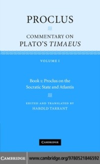 Cover Proclus: Commentary on Plato's Timaeus: Volume 1, Book 1: Proclus on the Socratic State and Atlantis