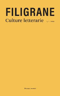 Cover Filigrane. Culture letterarie