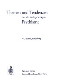 Cover Themen und Tendenzen der deutschsprachigen Psychiatrie