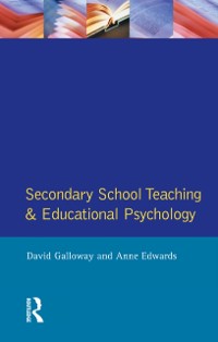 Cover Secondary School Teaching and Educational Psychology