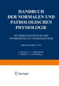 Cover Handbuch der normalen und pathologischen Physiologie