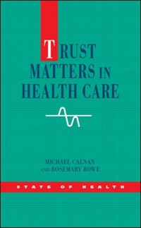 Cover Trust Matters in Health Care