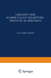 Cover Grenzen der Kommunalen Selbstverwaltung in Preussen