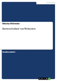 Cover Barrierefreiheit von Webseiten