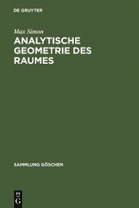 Cover Analytische Geometrie des Raumes