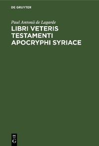 Cover Libri Veteris Testamenti Apocryphi Syriace