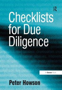 Cover Checklists for Due Diligence